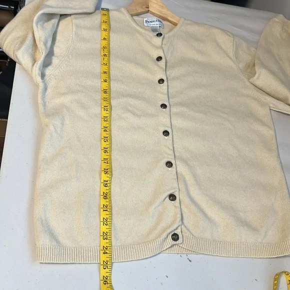 Pendleton Cream Button-Up Cardigan - Picture 6 of 13